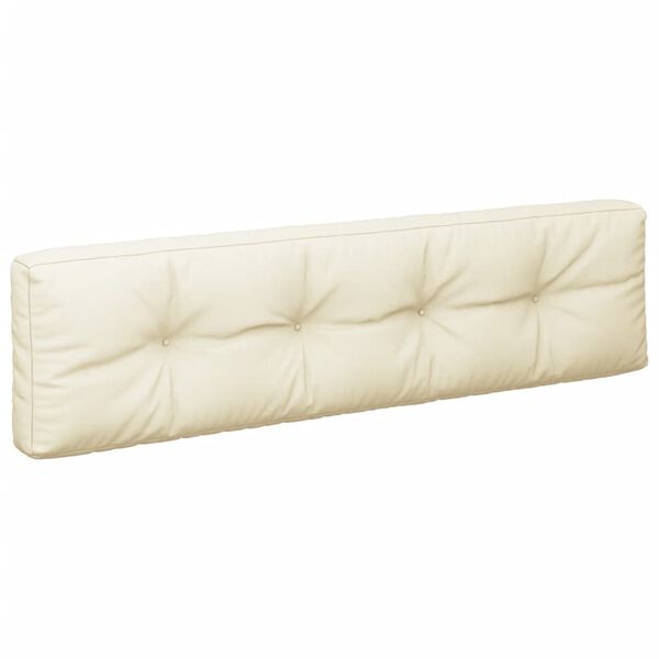 vidaXL Coussins de palette lot de 5 cr&egrave;me tissu