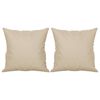 vidaXL Canap&eacute; 2 places avec oreillers cr&egrave;me 140 cm tissu microfibre