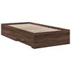 vidaXL Cadre de lit avec tiroirs sans matelas chêne marron 75x190 cm