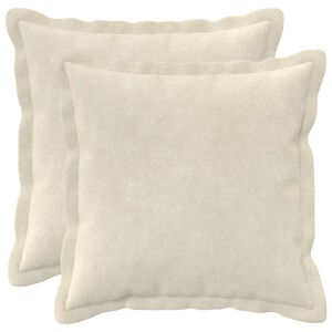 vidaXL Housse de coussin 2 pcs HOUTEN Cr&egrave;me 35 x 35 cm