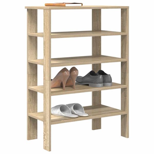 vidaXL &Eacute;tag&egrave;re &agrave; chaussures ch&ecirc;ne sonoma 61x32x87,5 cm bois ing&eacute;nierie