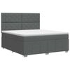 vidaXL Lit boxspring avec matelas Gris fonc&eacute; 160 x 200 cm Tissu