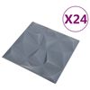 vidaXL Panneaux muraux 24 pcs Gris Diamant 50 x 50 cm Mousse XPS