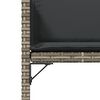 vidaXL Chaises de jardin avec coussins lot de 4 gris résine tressée