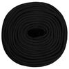 vidaXL Corde de travail Noir 8 mm 50 m Polyester