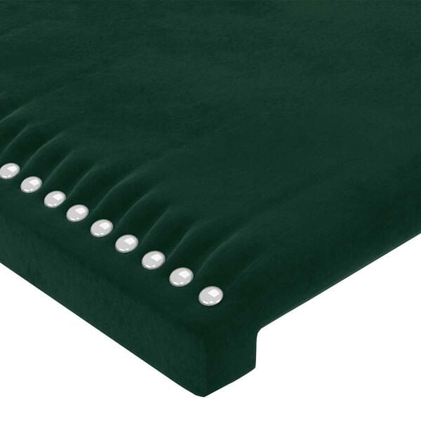 vidaXL T&ecirc;te de lit Vert fonc&eacute; 80x5x118/128 cm Velours