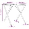 vidaXL Pieds de table à manger cadre en X 60x60x73 cm acier