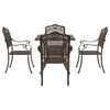vidaXL Ensemble de tables de jardin 5 pcs Bronze Aluminium coul&eacute;