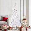 vidaXL Sapin de Noël artificiel avec 300 LED Blanc 180 cm PVC et Acier
