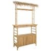 vidaXL Table de bar ext&eacute;rieure Naturel 110 x 50 x 209 cm Bambou