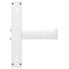 vidaXL Pieds de table &agrave; manger en T, 2 pi&egrave;ces, blanc, 60 x 35 x (72-73) cm, acier