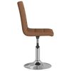 vidaXL Chaise pivotante &agrave; manger Marron Tissu
