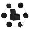 vidaXL Fauteuil inclinable noir tissu microfibre