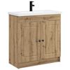 vidaXL Ensemble de mobilier de salle de bain Ch&ecirc;ne artisanal