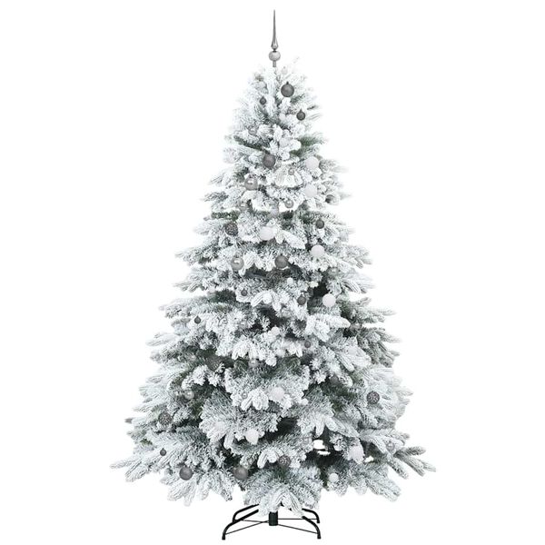 vidaXL Sapin de No&euml;l artificiel avec 300 LED Blanc 240 cm PE et PVC