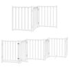 vidaXL Barri&egrave;re pour chien porte pliable 9panneaux blanc bois peuplier