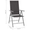 vidaXL Chaises de jardin pliables lot de 4 Textilène Noir