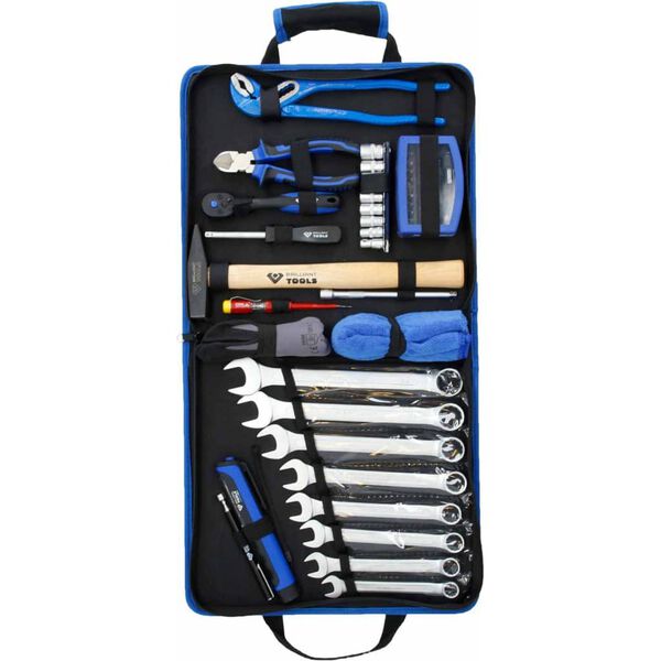 BRILLIANT TOOLS Ensemble d'outils 64 pcs dans un sac de cuir Acier