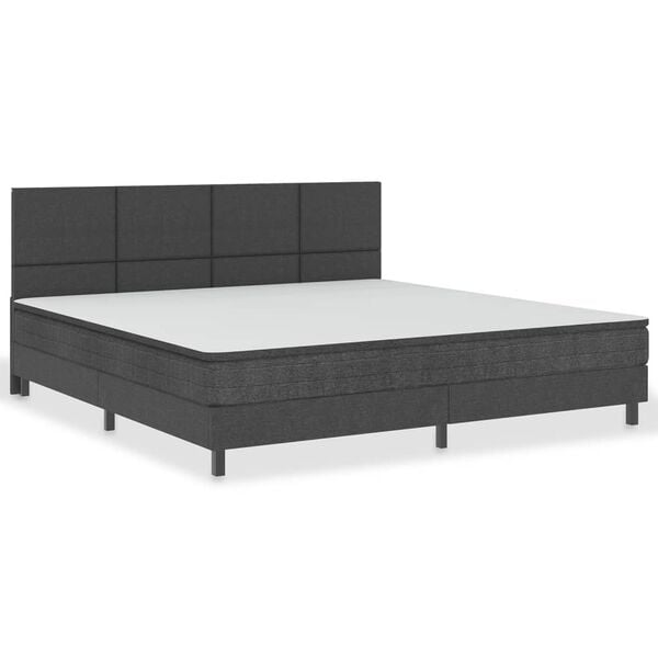 vidaXL T&ecirc;te de lit Gris fonc&eacute; Tissu 200x200 cm