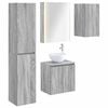 vidaXL Ensemble d'armoire de salle de bain 5 pcs Sonoma gris