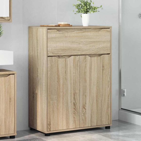 vidaXL Cabinet de salle de bain Ch&ecirc;ne Sonoma 72,5 x 36,5 x 100 cm