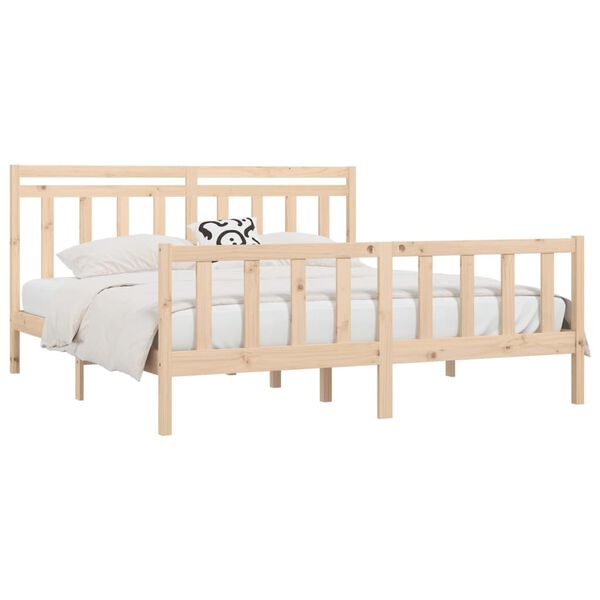 vidaXL Cadre de lit sans matelas bois massif de pin 200x200 cm