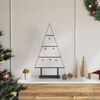 vidaXL Arbre de Noël en métal avec support Noir 60 cm Acier