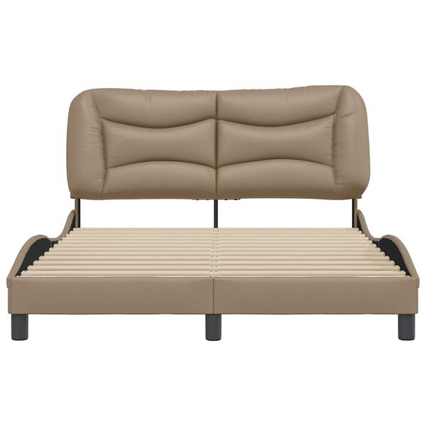 vidaXL Cadre de lit sans matelas Hvar cappuccino 120x200 cm similicuir