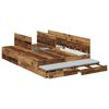 vidaXL Cadre de lit avec rangement Bois ancien 236,5 x 160 x 31,5 cm