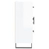 vidaXL Buffet Blanc brillant 69,5x34x90 cm Bois d'ing&eacute;nierie