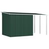 vidaXL Abri de jardin avec toit &eacute;tendu Vert 346x193x181 cm Acier