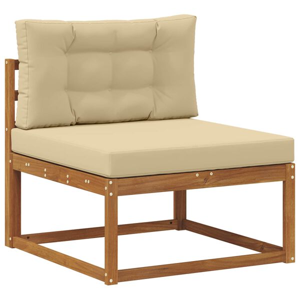 vidaXL Ensemble de canap&eacute;s d'ext&eacute;rieur 11 pcs Naturel et Beige