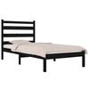 vidaXL Cadre de lit sans matelas noir bois massif 100x200 cm