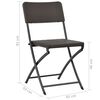 vidaXL Chaises pliables de jardin lot de 4 PEHD et acier