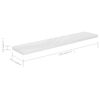 vidaXL &Eacute;tag&egrave;re murale flottante 2pcs Blanc brillant 120x23,5x3,8cm MDF
