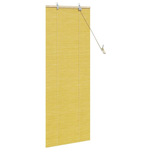 vidaXL Store enrouleur avec des rideaux Jaune 60 x 160 cm Bambou