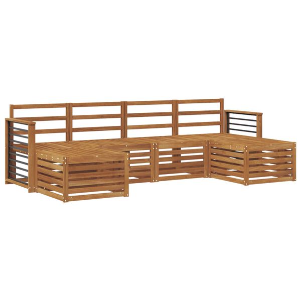 vidaXL Ensembles de canap&eacute;s 6 pcs Naturel Bois d'Acacia Massif