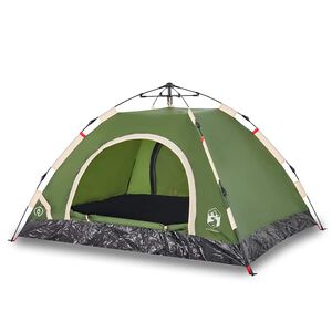 vidaXL Tente de camping 2 personnes vert lib&eacute;ration rapide