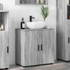 vidaXL Cabinet de salle de bain avec porte Gris Sonoma 61 x 35 x 64 cm