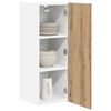 vidaXL Armoire suspendue 2 pcs Ch&ecirc;ne Artisan et Blanc 30 x 31 x 80 cm