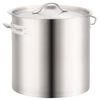 vidaXL Ensemble de 3 casseroles &agrave; bouillon 50/21/6 L Inox