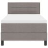 vidaXL Lit &agrave; ressorts avec matelas Taupe 100 x 200 cm tissu