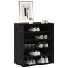 vidaXL Cabinet &agrave; chaussures avec &eacute;tag&egrave;re Ch&ecirc;ne noir 60 x 35 x 70 cm