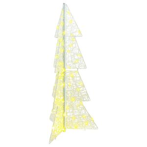 vidaXL Sapin de Noël avec 100 LED Blanc chaud 120 cm Acrylique