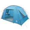 vidaXL Tente Cabane 4 personne Bleu Polyester