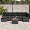 vidaXL Ensemble de canap&eacute; de jardin avec coussin 8 pcs Noir Poly rotin