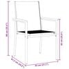 vidaXL Ensemble de salle &agrave; manger pour jardin 3 pcs Noir