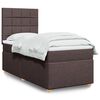 vidaXL Sommier &agrave; lattes de lit avec matelas Marron fonc&eacute; 90x190 cm