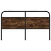vidaXL T&ecirc;te de lit de remplacement ch&ecirc;ne fum&eacute; 150 cm acier et bois d'ing&eacute;nierie