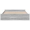 vidaXL Cadre de lit avec tiroirs sans matelas sonoma gris 200x200 cm